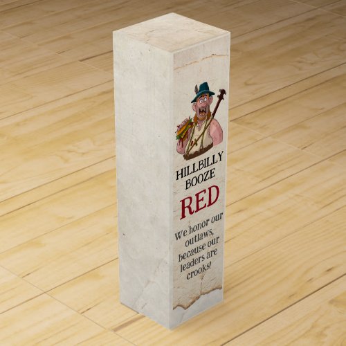 HillBilly Grill Red WineBooze Gift Box Wine Box