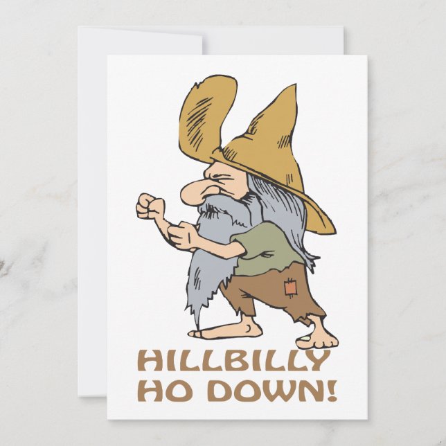 HillBilly Ho Down Invitation (Front)