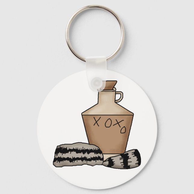 hillbilly-jug and hat keychain (Front)