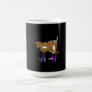 Hillbilly Motorcycle Funny Cow Gift For Bikers Color Morph Mug