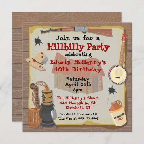 Hillbilly Party Invitation