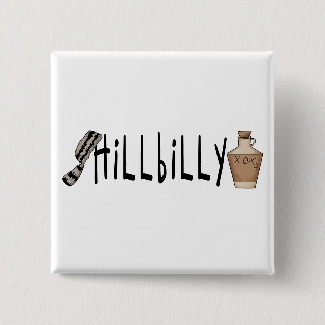 hillbilly pinback button (Front)