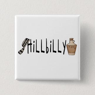 hillbilly pinback button
