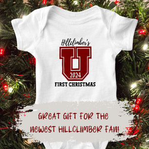 Hillclimber's First Christmas Customizable  Baby Bodysuit