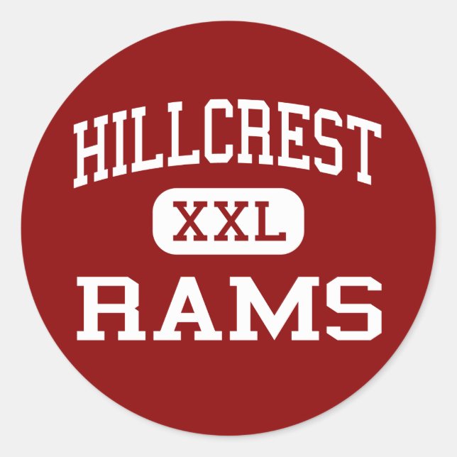 Hillcrest - Rams - High - Simpsonville Classic Round Sticker (Front)