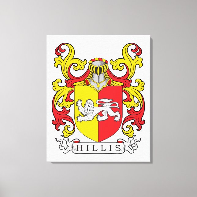 Hillis Family Crest Canvas Print (Front)