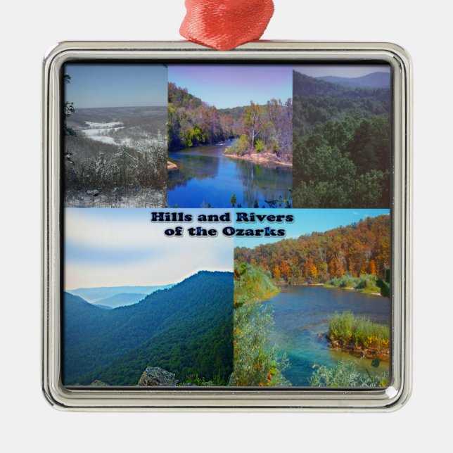 Hills and Rivers of the Ozarks Metal Ornament (Front)