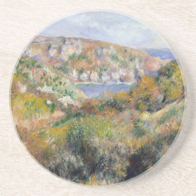 Hills around the Bay of Moulin Huet - Renoir Drink Coaster (Front)