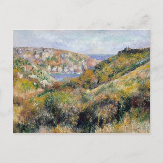 Hills around the Bay of Moulin Huet - Renoir Postcard (Front)