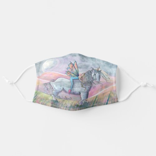 Hills of Enchantment Fairy and Unicorn Art Adult Cloth Face Mask