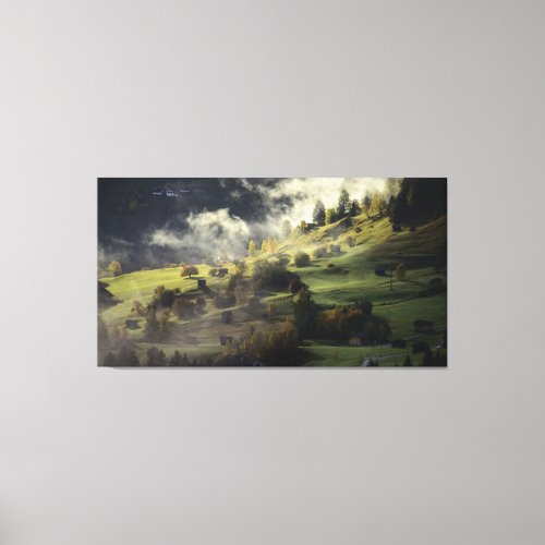 Hills Stormy Dark Clouds Ravishing Photo Canvas Pr