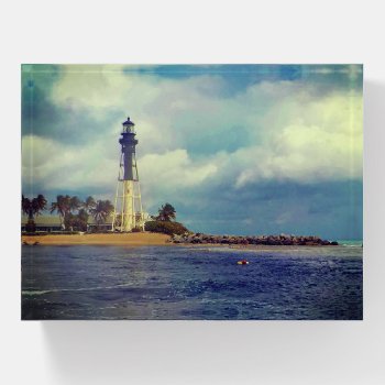 Hillsboro Inlet Light Paperweight by CruiseReady at Zazzle