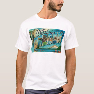 Hillsboro, Oregon - Large Letter Scenes T-Shirt