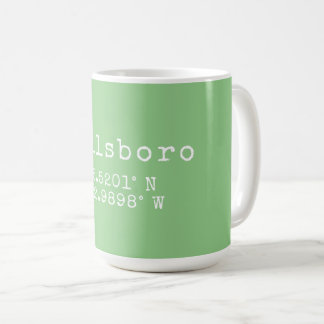 Hillsboro Oregon Latitude Longitude Coffee Mug