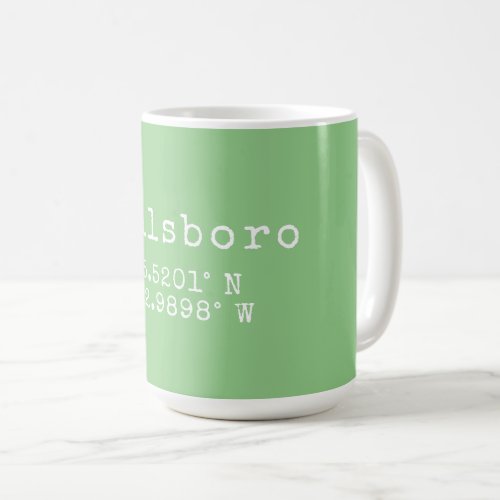 Hillsboro Oregon Latitude Longitude  Coffee Mug
