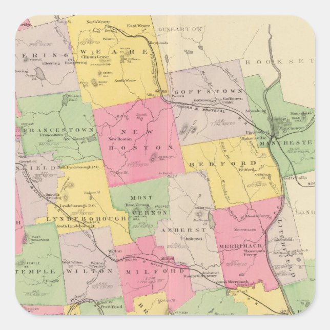 Hillsborough County Square Sticker (Front)