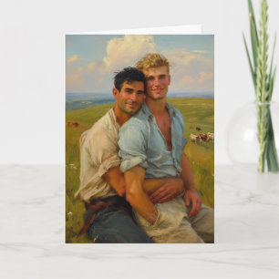 Hillside Embrace Golden Hour Card