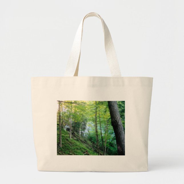 Hillside Forest Large Tote Bag (Front)