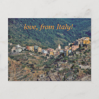 "HILLSIDE ITALIAN VILLAGES/ THE CINQUE TERRE AREA POSTCARD