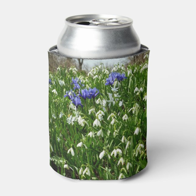 Hillside of Early Spring Flowers Landscape Can Cooler (Can Front)