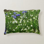 Hillside of Early Spring Flowers Landscape Decorative Pillow