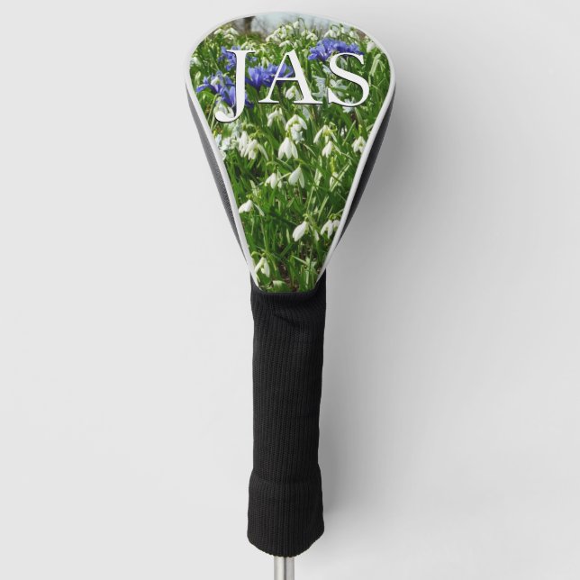 Hillside of Early Spring Flowers Landscape Golf Head Cover (Front)
