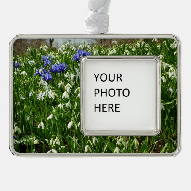 Hillside of Early Spring Flowers Landscape Ornament (Front)