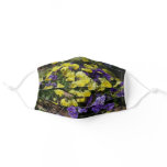 Hillside of Purple and Yellow Pansies Adult Cloth Face Mask