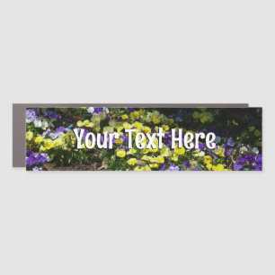 Hillside of Purple and Yellow Pansies Car Magnet