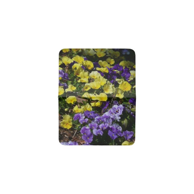 Hillside of Purple and Yellow Pansies Card Holder (Outside Horizontal)