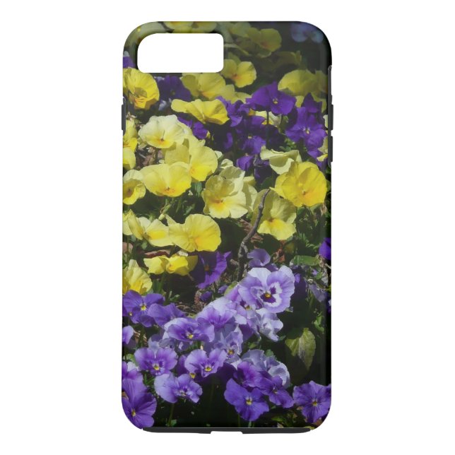 Hillside of Purple and Yellow Pansies Case-Mate iPhone Case (Back)
