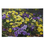 Hillside of Purple and Yellow Pansies Cloth Placemat