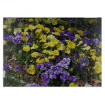 Hillside of Purple and Yellow Pansies Cutting Board