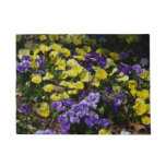 Hillside of Purple and Yellow Pansies Doormat
