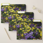 Hillside of Purple and Yellow Pansies File Folder