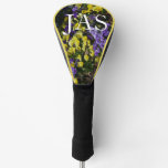 Hillside of Purple and Yellow Pansies Golf Head Cover