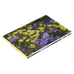 Hillside of Purple and Yellow Pansies Guest Book