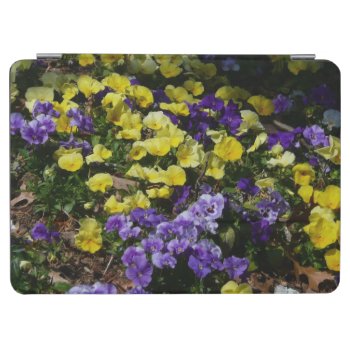 Hillside Of Purple And Yellow Pansies Ipad Air Cover by mlewallpapers at Zazzle