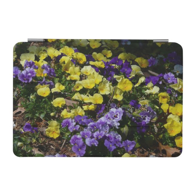 Hillside of Purple and Yellow Pansies iPad Mini Cover (Horizontal)
