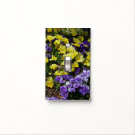 Hillside of Purple and Yellow Pansies Light Switch Cover