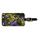Hillside of Purple and Yellow Pansies Luggage Tag