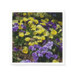 Hillside of Purple and Yellow Pansies Napkins