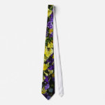 Hillside of Purple and Yellow Pansies Neck Tie