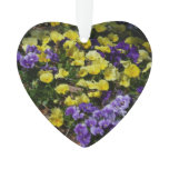 Hillside of Purple and Yellow Pansies Ornament
