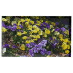 Hillside of Purple and Yellow Pansies Place Card Holder