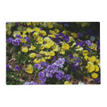 Hillside of Purple and Yellow Pansies Placemat