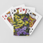 Hillside of Purple and Yellow Pansies Playing Cards