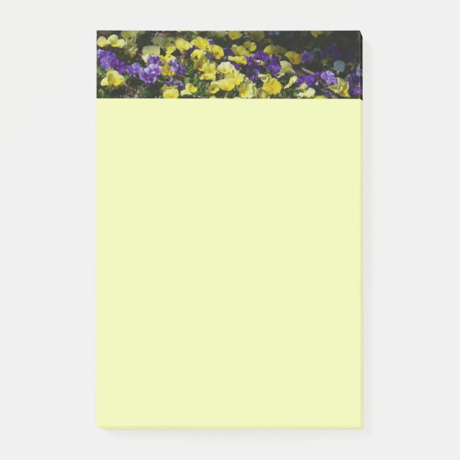 Hillside of Purple and Yellow Pansies Post-it Notes (Front)