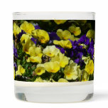 Hillside of Purple and Yellow Pansies Scented Candle