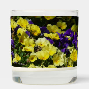 Hillside of Purple and Yellow Pansies Scented Candle